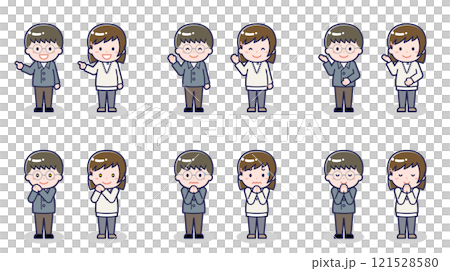 休閒服裝的青少年男女 04 休閒服裝的青少年男女 04 121528580