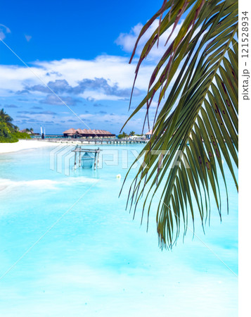 Beach resort in the Maldives, Asia 121528934