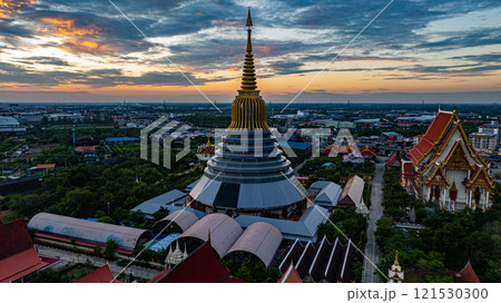 Aerial View of Wat Ketmadi Sriwararam Thai Temple Complex 121530300