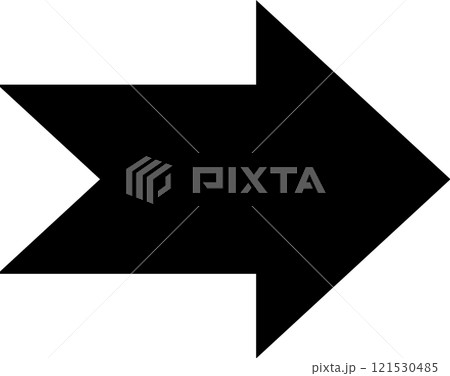 Simple black arrow pointing to the right featuring a jagged edge, ideal for indicating direction or progress in various graphic design projects Simple black arrow pointing to the right featuring a jagged edge, ideal for indicating direction or progress in various graphic design projects 121530485