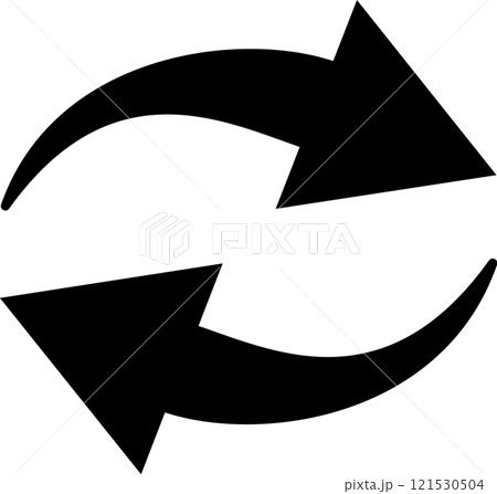 Rotating arrows creating a continuous circular motion, symbolizing concepts of refresh, reload, update, and loop, embodying the essence of transformation and progress Rotating arrows creating a continuous circular motion, symbolizing concepts of refresh, reload, update, and loop, embodying the essence of transformation and progress 121530504