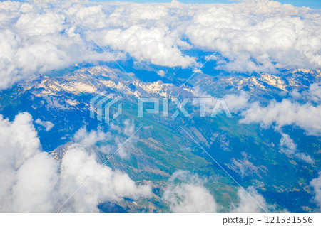 スイスジュネーブ近郊の美しい空撮風景 スイスジュネーブ近郊の美しい空撮風景 121531556