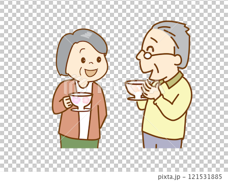 高齢者の交流　楽しい時間 121531885