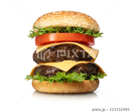 ダブルのチーズバーガー 121532495