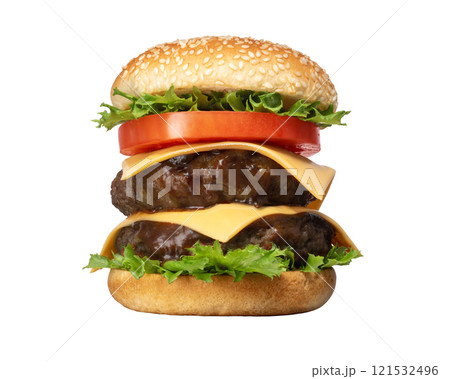 ダブルのチーズバーガー 121532496