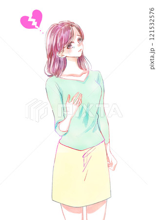 失恋した女性　涙 121532576