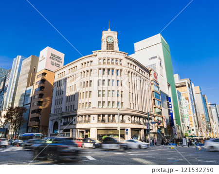 東京　銀座四丁目交差点 121532750