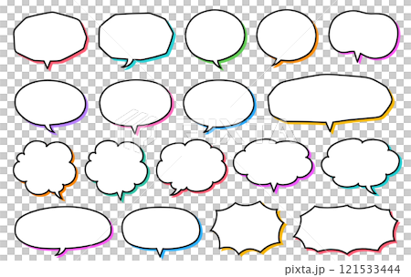 Shaded speech bubble set Shaded speech bubble set 121533444