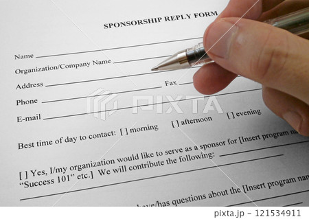 Sponsorship reply form 121534911