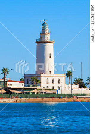 Lighthouse in the port of Malaga, Spain Lighthouse in the port of Malaga, Spain 121534954