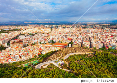 Alicante city centre aerial panoramic view, Spain Alicante city centre aerial panoramic view, Spain 121535256