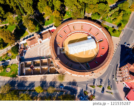Bullring or plaza de toros in Antequera, Spain 121535287