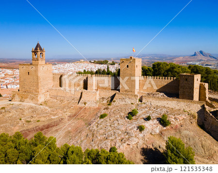 Fortress of Antequera aerial panoramic view, Spain Fortress of Antequera aerial panoramic view, Spain 121535348