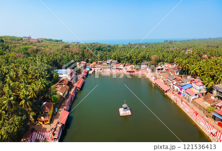 Koti Teertha pond aerial panoramic view in Gokarna 121536413