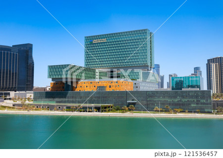 Al Maryah Island skyline panoramic view, Abu Dhabi 121536457