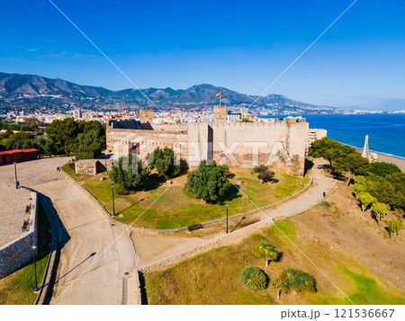Sohail Castle aerial panoramic view in Fuengirola, Spain Sohail Castle aerial panoramic view in Fuengirola, Spain 121536667