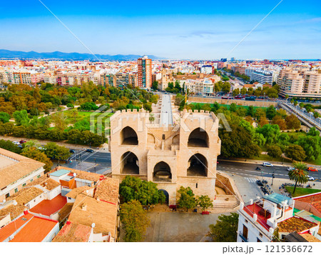The Serrans Gate or Serranos Towers in Valencia The Serrans Gate or Serranos Towers in Valencia 121536672