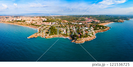 Tarragona city aerial panoramic view in Spain Tarragona city aerial panoramic view in Spain 121536725