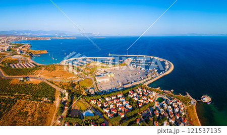 Didim Marina aerial panoramic view in Turkey Didim Marina aerial panoramic view in Turkey 121537135