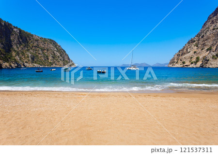 Butterfly Beach near Oludeniz village, Fethiye district in Turkey 121537311