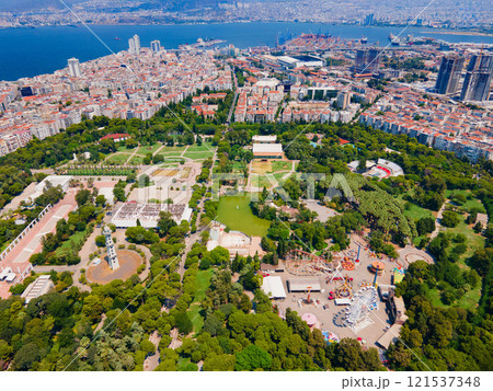 Izmir Kulturpark aerial panoramic view in Turkey Izmir Kulturpark aerial panoramic view in Turkey 121537348