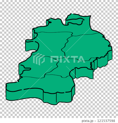 Tohoku region_isometric illustration_01 121537598