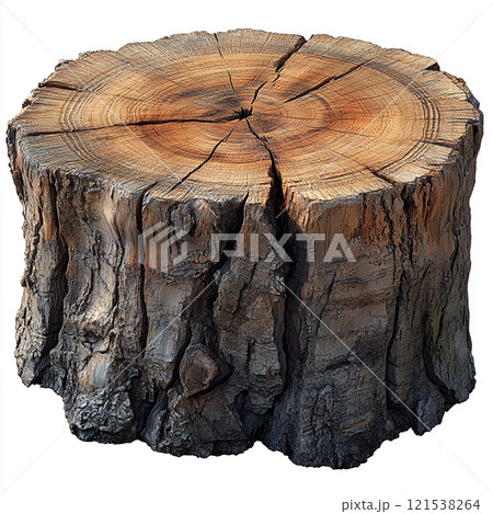 自然の時間を刻む木の切り株 121538264