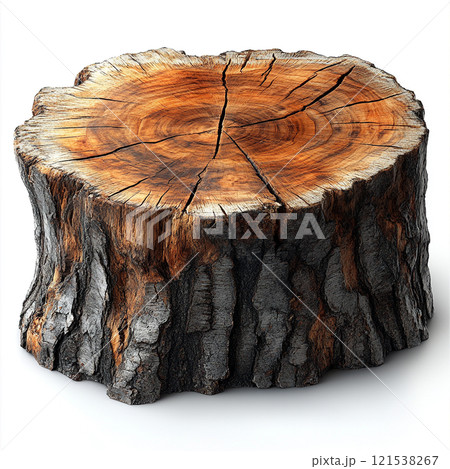 自然の時間を刻む木の切り株 121538267