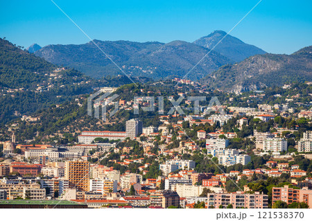 Nice aerial panoramic view, France 121538370