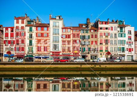 Colorful houses in Bayonne, France 121538691