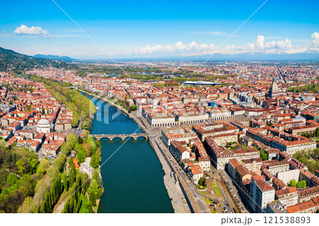 Turin aerial panoramic view, Italy Turin aerial panoramic view, Italy 121538893