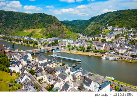 Cochem town aerial view, Germany 121538896