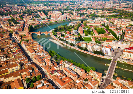 Verona aerial panoramic view, Italy Verona aerial panoramic view, Italy 121538912