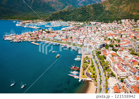 Marmaris aerial view in Turkey 121538942
