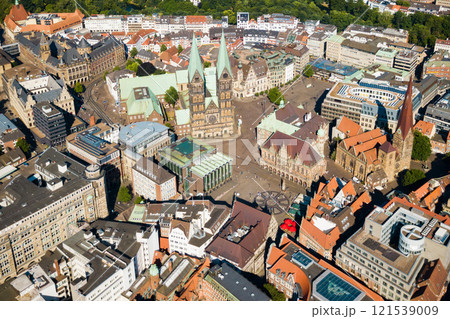 Bremen old town aerial view 121539009
