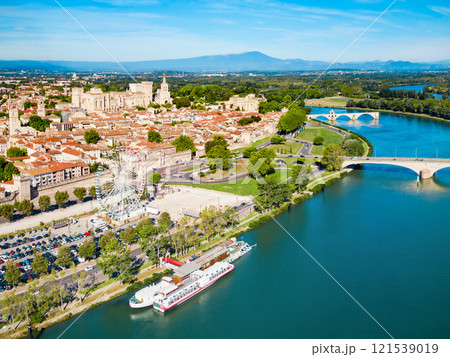 Avignon city aerial view, France Avignon city aerial view, France 121539019