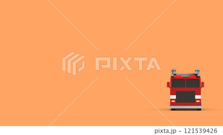 Fire Truck Car Background. 3D Rendering 121539426