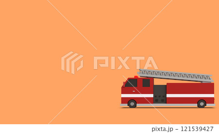 Fire Truck Car Background. 3D Rendering 121539427