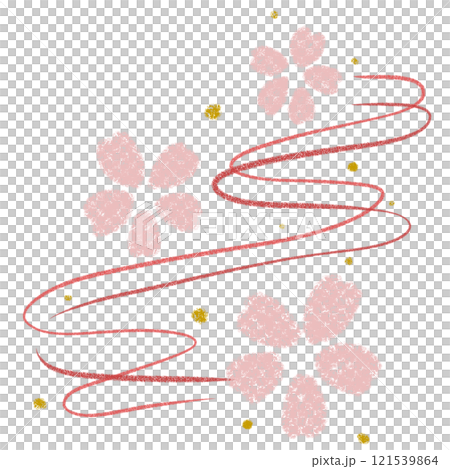 シンプルなピンクの桜の背景素材 121539864