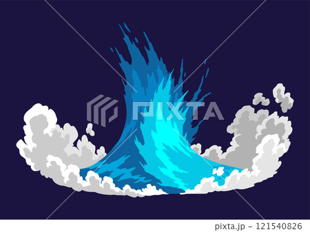 Comics boom explosion icon. Fire blast element. Explosive smoke for game, comic boom flash fire. Cartoon art vector illustration Comics boom explosion icon. Fire blast element. Explosive smoke for game, comic boom flash fire. Cartoon art vector illustration 121540826