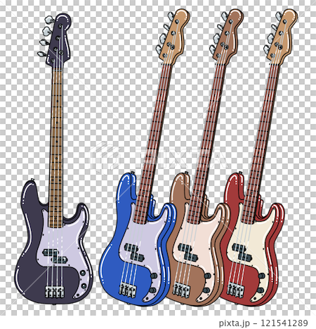 Illustration of four basses 121541289