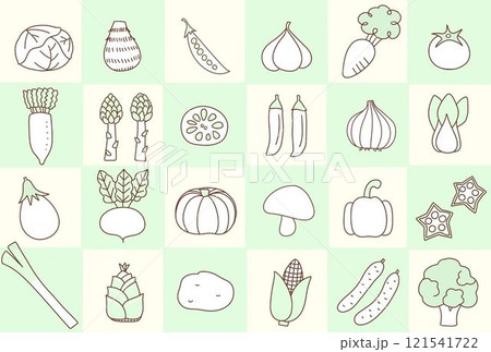 いろいろ野菜のポストカード いろいろ野菜のポストカード 121541722