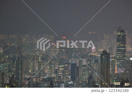 Dec 24 2024 Illuminated Urban Cityscape Showcasing High Rise Buildings at Night 121542180