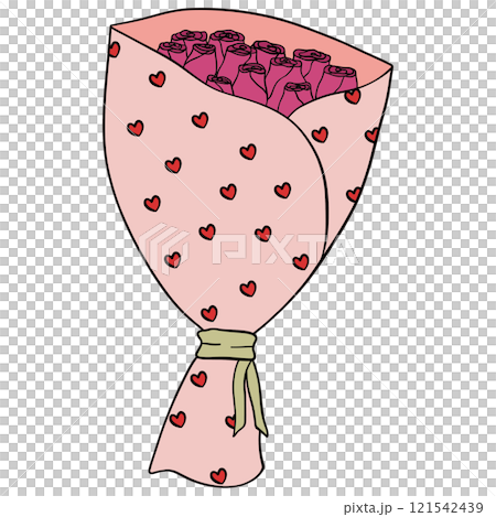 Valentine rose cartoon cute love illustration of a rose for romantic themes and decor. 121542439