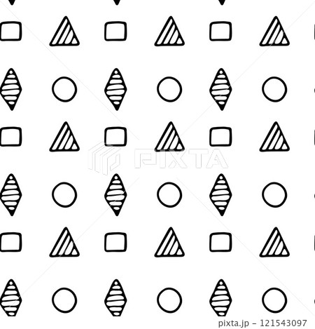 Geometric Seamless Pattern. Graphic repeatable ornament background. 121543097