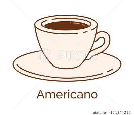 Illustration of Americano Coffee Cup Illustration of Americano Coffee Cup 121544216