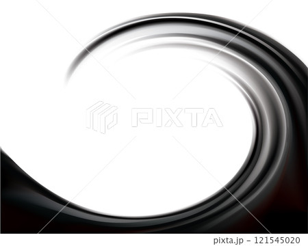 Vector black backdrop of swirling texture 121545020