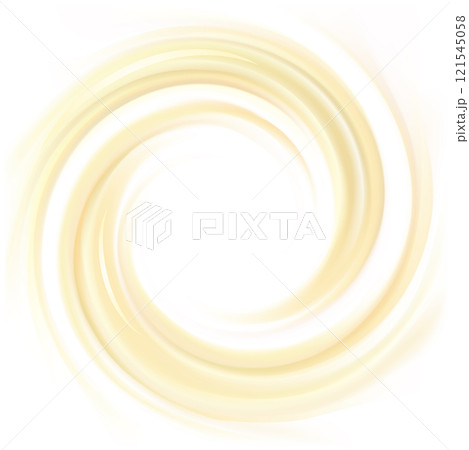 Vector yellow background of swirling creamy texture 121545058