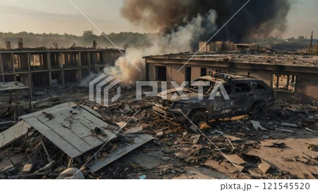 【16:9版】災害現場 121545520