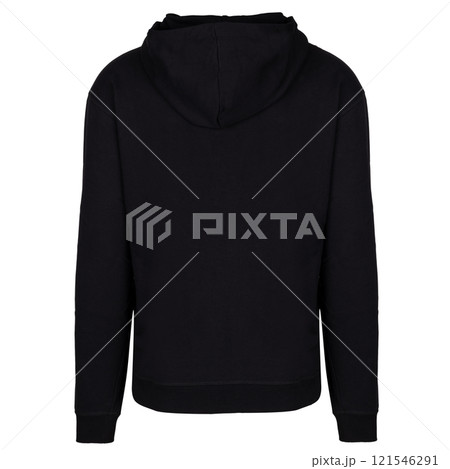 Black Hoodie Rear View Isolated Black Hoodie Rear View Isolated 121546291